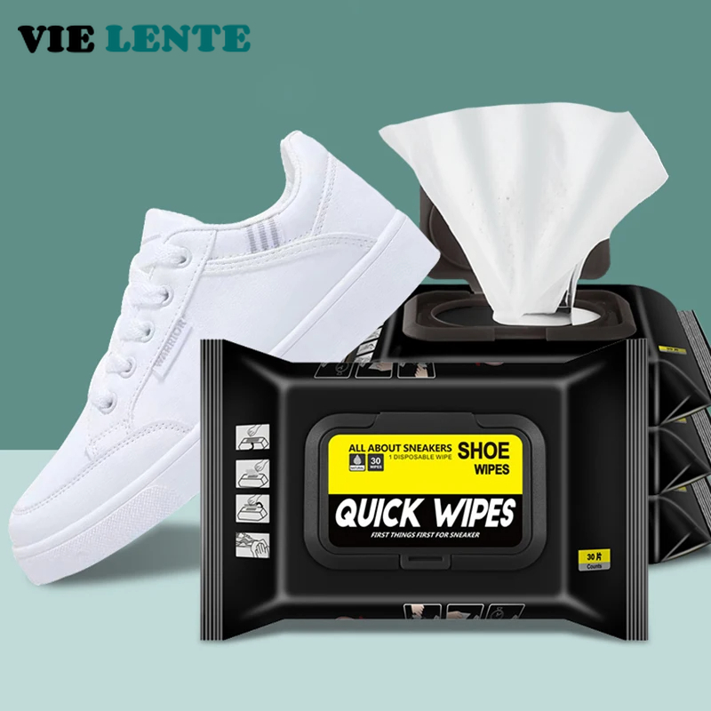 Sneaker Cleaner - 12Pcs/30Pcs 일회용 신발 깨끗한 물티슈 휴대용