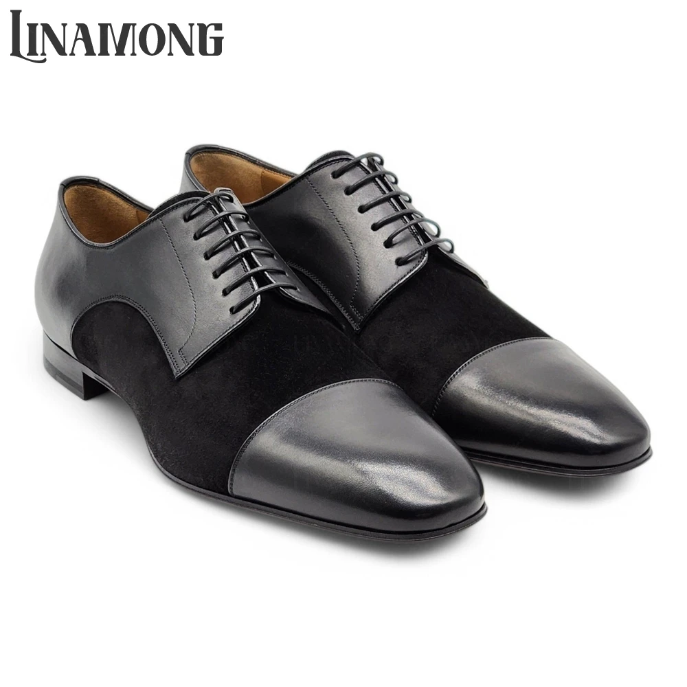 광택 가죽 스웨이드 더비 슈즈 블랙 가죽 장식 드레스  - Leather Shoe Polish 리뷰 및 가격