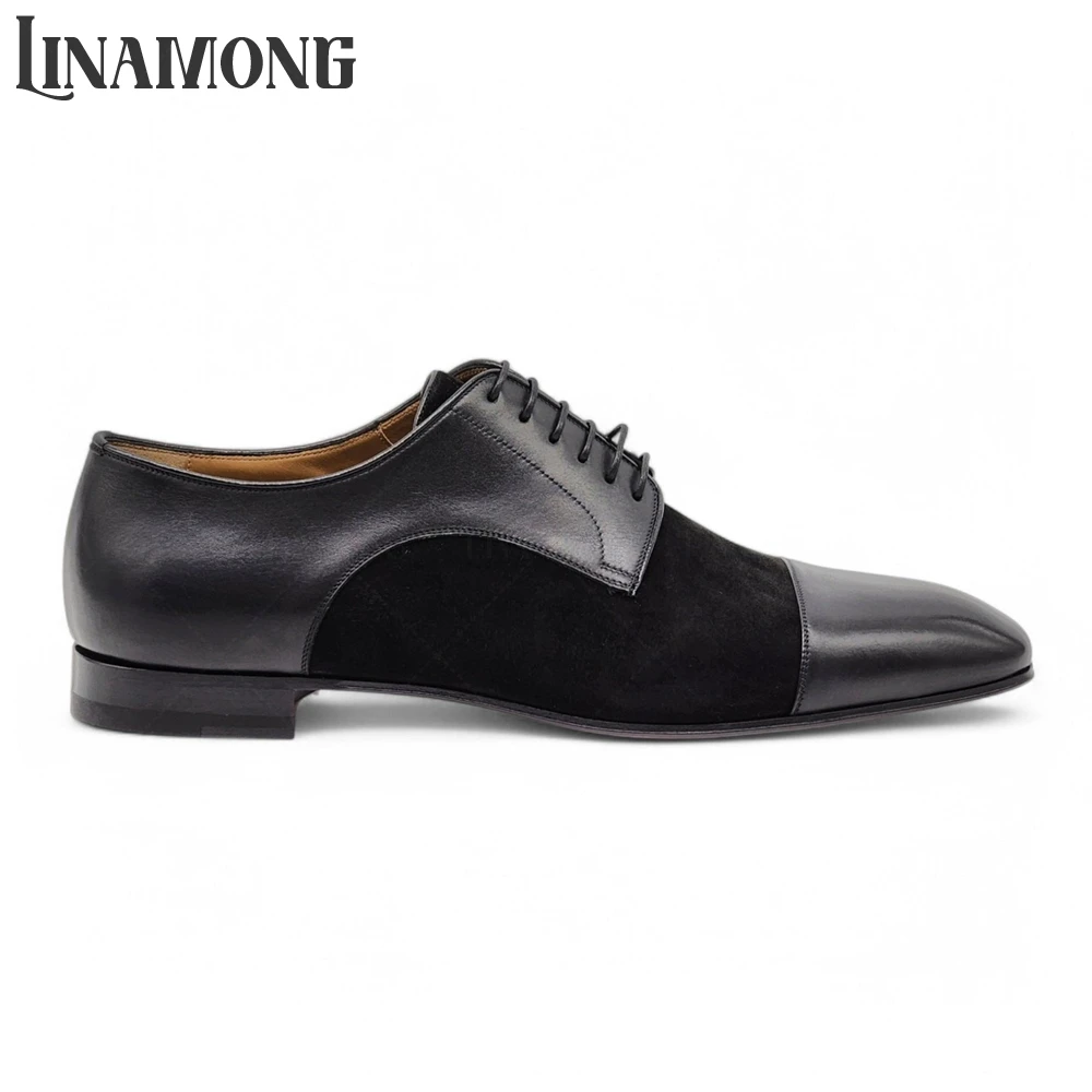 광택 가죽 스웨이드 더비 슈즈 블랙 가죽 장식 드레스  - Leather Shoe Polish 리뷰 및 가격